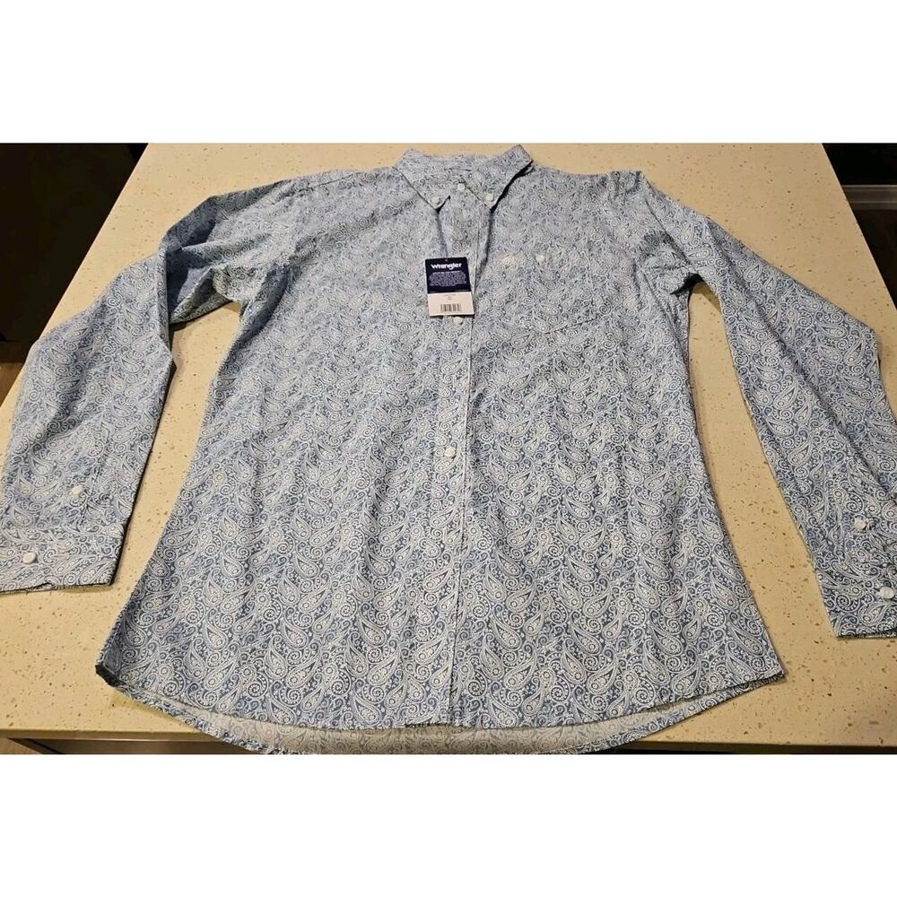 Wrangler Button Up Boys Shirt XXL New With Tags Paisley Print